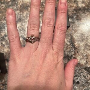 Kay Jewelers Gold Heart Ring with Diamond Accent